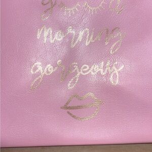 Pink and Gold Women's makeup bag